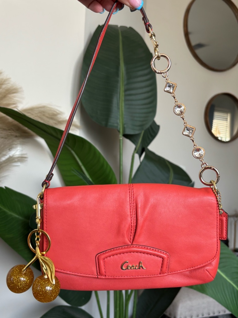 🧡♥️🧡COACH Ashley Large Flap Wristlet🧡♥️🧡